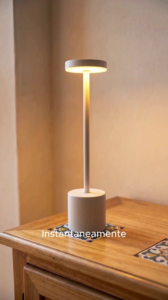 Luminária De Mesa LED Abajur Sem Fio Recarregável Luxo 3 Cores Touch Para Quarto Cabeceira Escrivaninha Estudo